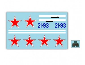 Freewing Mig-21 Blue Decal Sheet